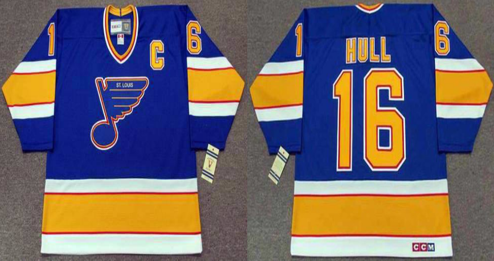 2019 Men St.Louis Blues 16 Hull blue style 2 CCM NHL jerseys